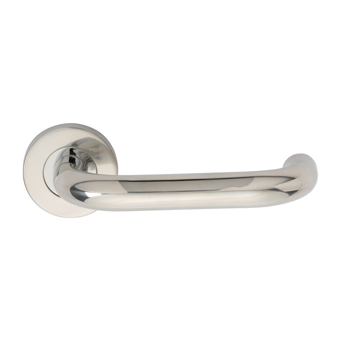 Nera Safety Lever Door Handle on Sprung Rose